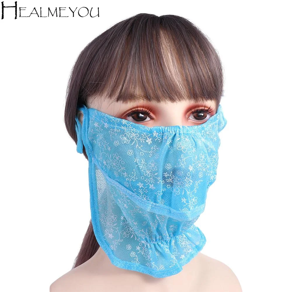

Cycling Neck Wrap Cover For Women Sunscreen Hiking Outdoor Sports Hanging Ear Face Scarves Face Cover Neck Scarf Ice Silk Mask