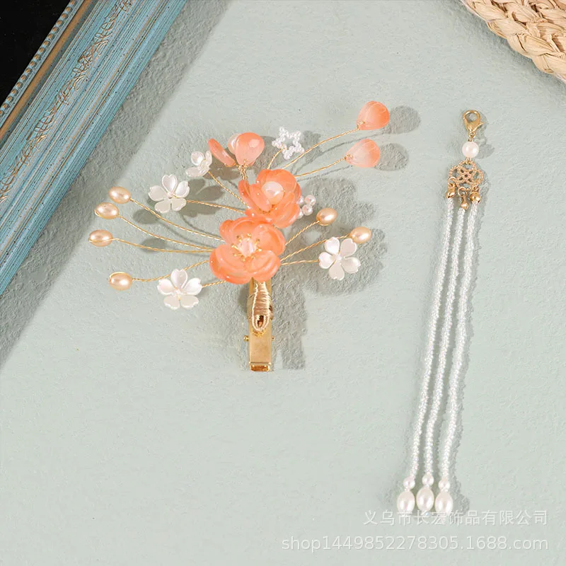 Bracelet Hand String Source Chinese Clothing Pair Clip Original Pearl Tassel Hair Clip Ancient Costume Headdress Hair Antique