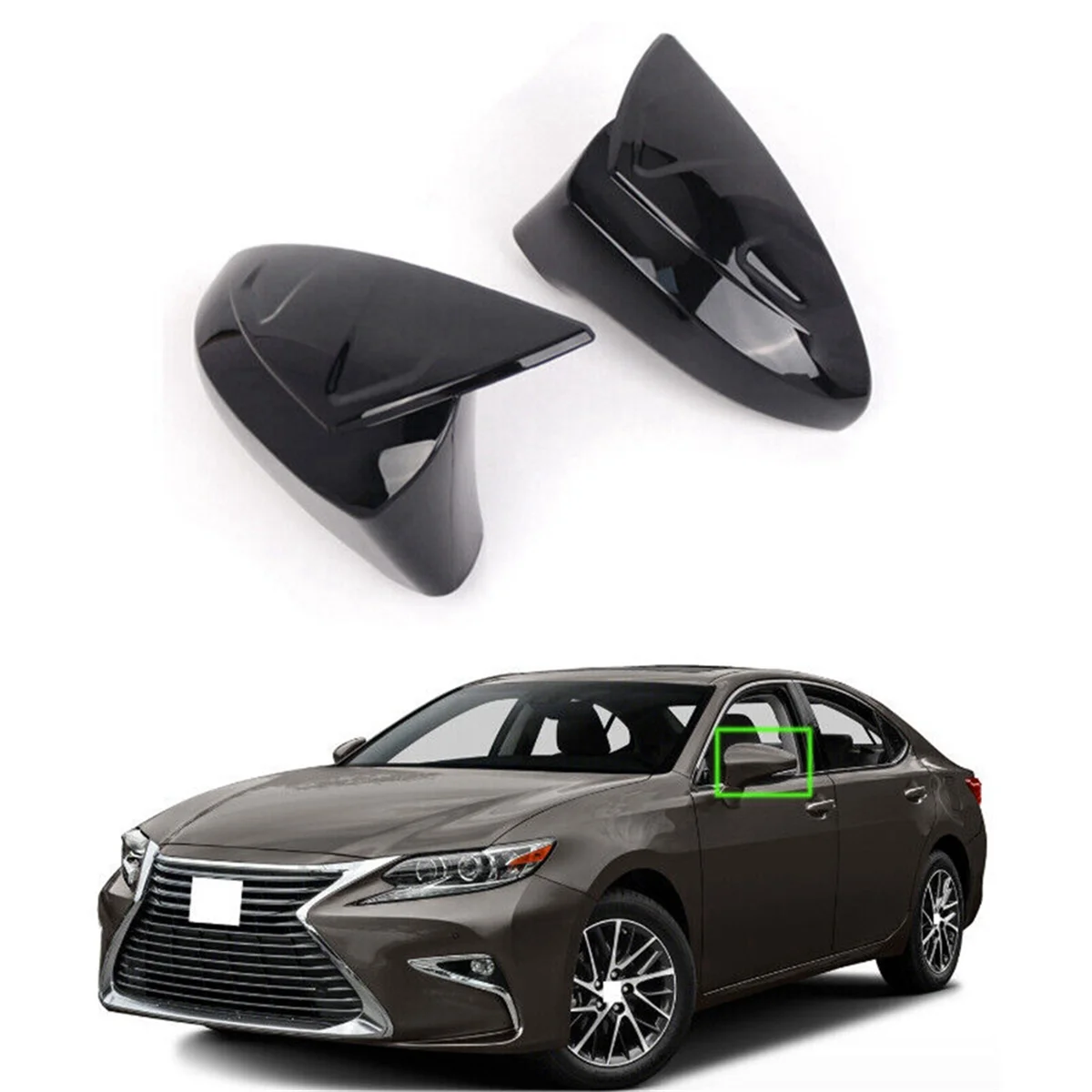 For Lexus GS/ES/LS 2013-2020 Gloss Black Retrofit the Rear View Mirror Housing