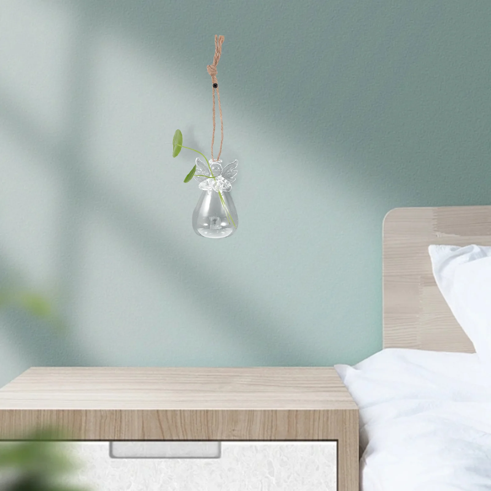 

2Pcs Creative Flower Vase Premium Glass Angel Design Modern Chic for Home Hotel Decor Tall Glass Vases for Centerpieces