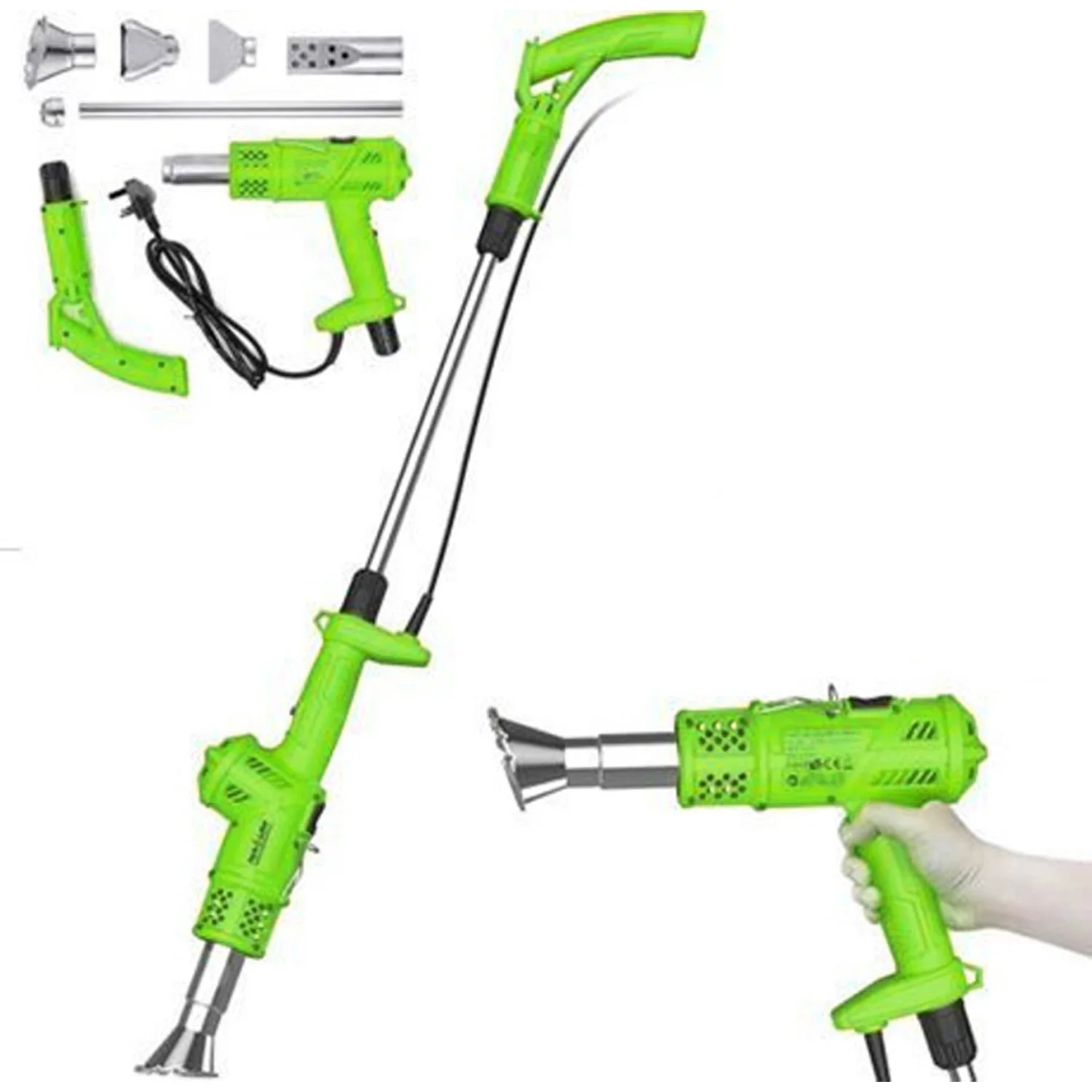 Vertak 2000W 2-in-1 Multi-function Electric Heat Gun & Dual Temperature Control Thermal Garden Weed Burner