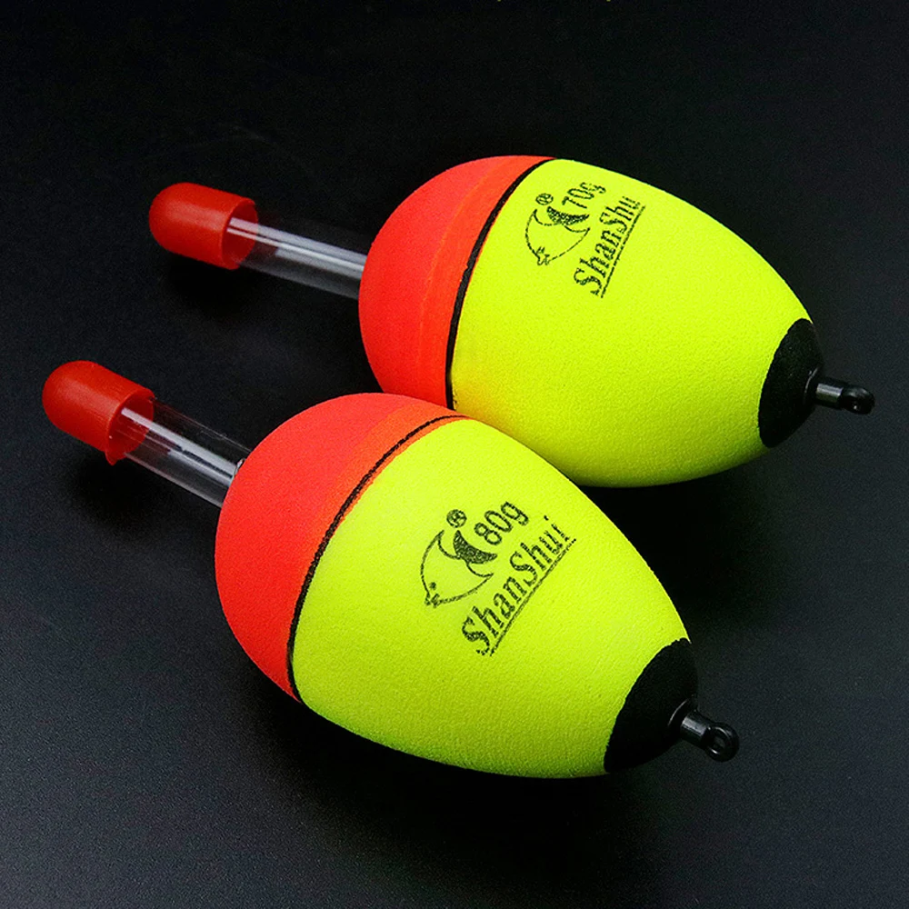 TOSR 5Pcs EVA Luminous Fishing Night Floats Light Stick Foam Plastic Bobber for Sea Rock Fishing Striking Float Accessories image 6