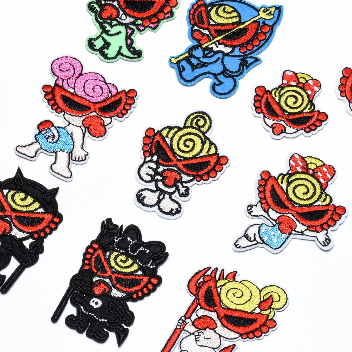 10Pcs Cute Hysteric Mini Cartoon Series Ironing Embroidered Patches For Sew on Clothes Decor Jeans Hat Sticker Applique Badge