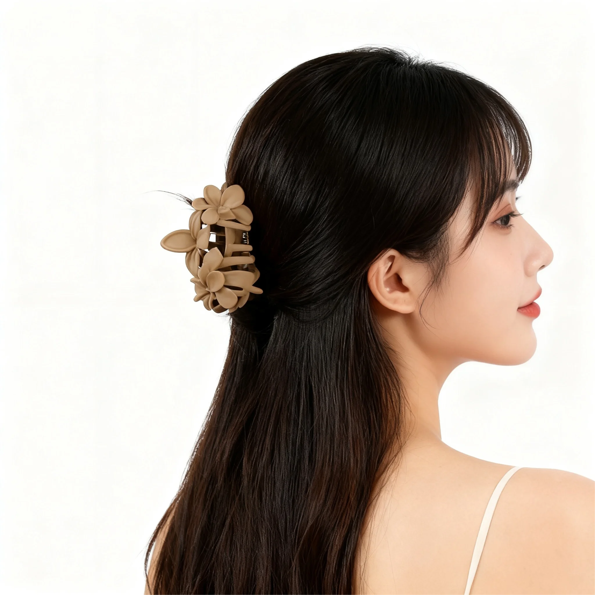 إكسسوار شعر مشبك سمك القرش غير اللامع متعدد الاستخدامات بأسلوب عتيق