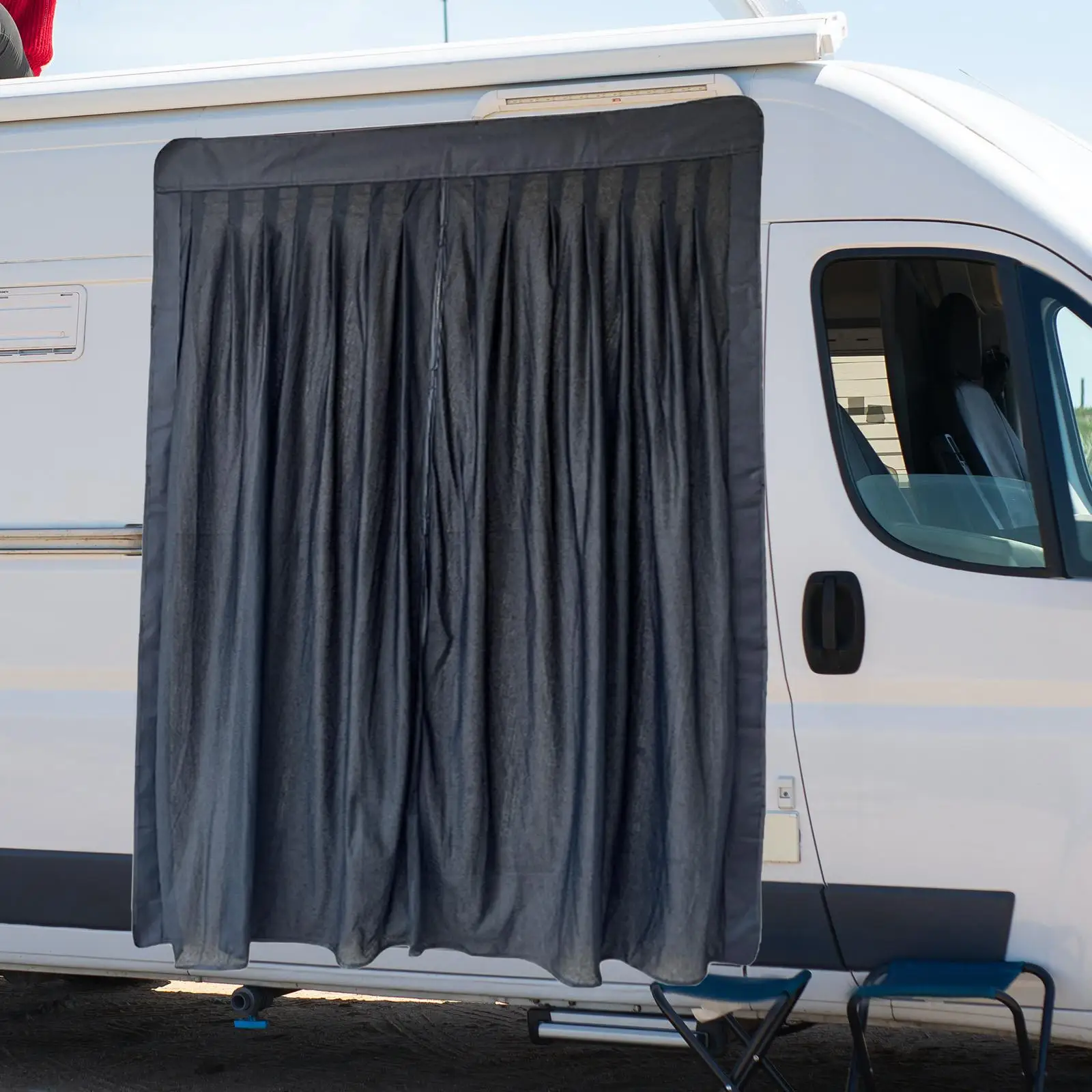 Van Side Door Bug Screen Magnetic Closure BBQ Fishing Sliding Door Flyscreen