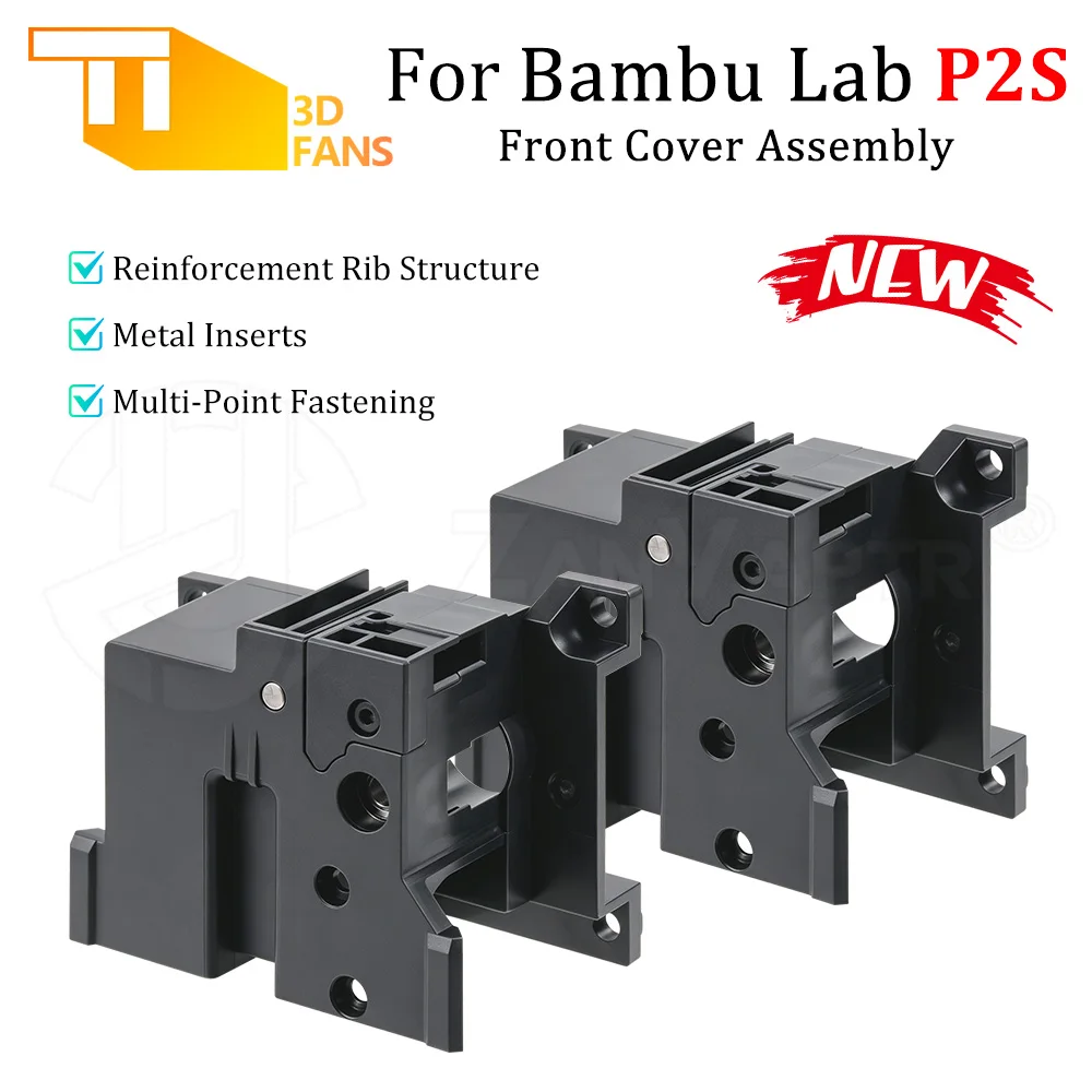 For Bambu Lab P2S 3D Printer Extruder Front Cover Assembly Complete Protective Shell Spare Replacement Parts