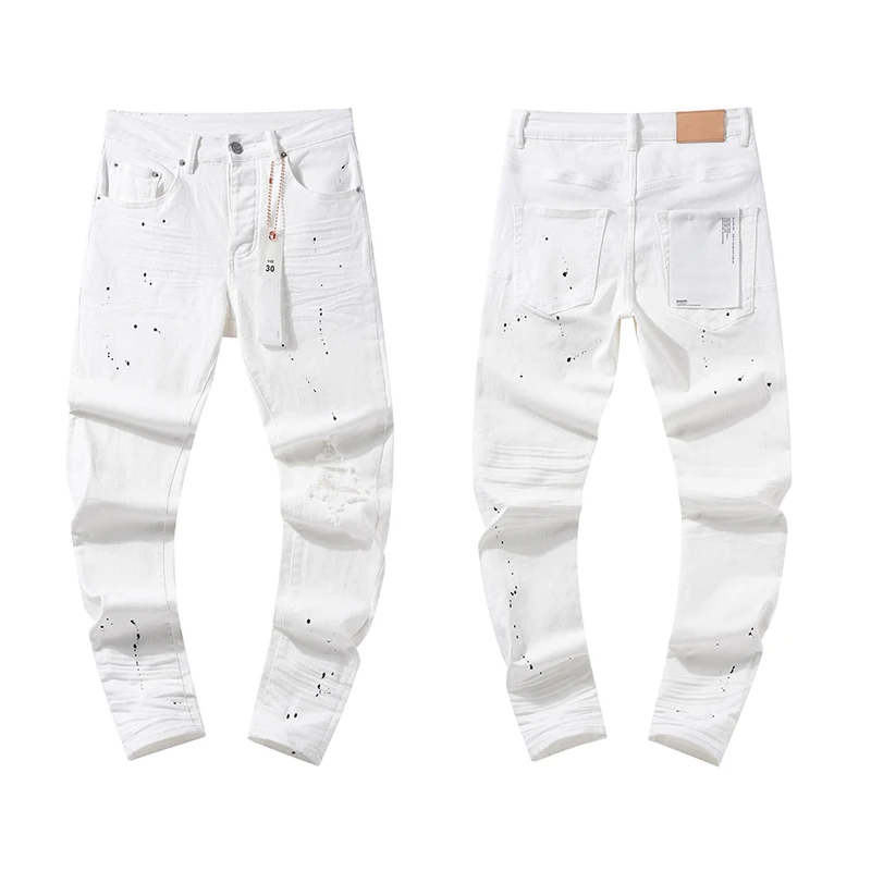 

Men's Clothing Denim Brands Pants Simple Fashion All-match White Jeans