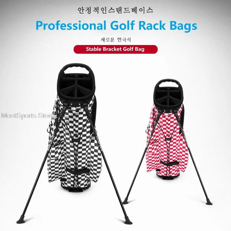 Pgm-Bolsa de soporte de Golf impermeable para mujer, paquetes deportivos con estampado a cuadros, ultraligero, estilo coreano