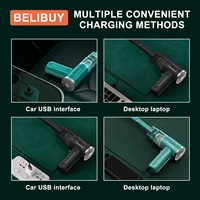 Wireless Handheld Car Vacuum Cleaner, Ergonomic Handheld Design Mini Cordless Vacuum, 3500Pa Strong Suction Car Home Dual Purpose Vacuum with LED Light, Rechargeable Compact Vacuum for Car Sofa Keyboard Pet Hair Corner Dust Deep Cleaning 8