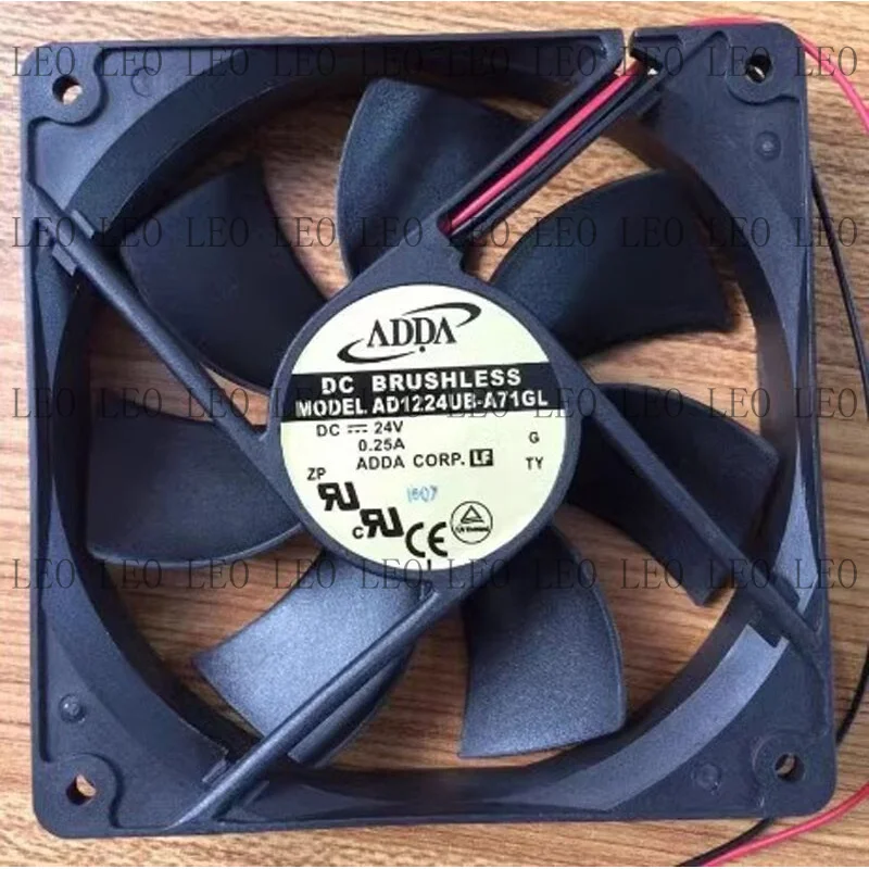 MY For ADDA AD1224UB-A71GL DC24V 0.25A 120*120*25MM 2-Wire Dual Ball Cooling Fan