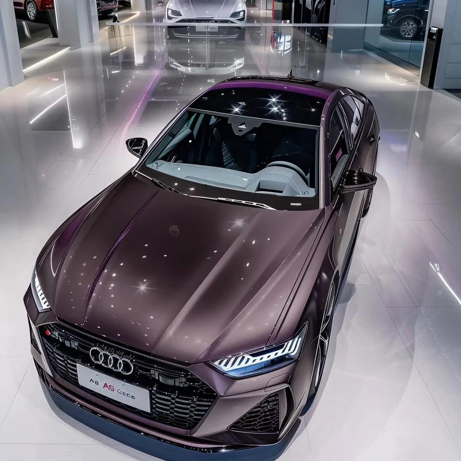 Premium TPU Car Body Film Auto PPF Purple Stretchable Wrap Easy to Install Vehicle Paint Protection Film