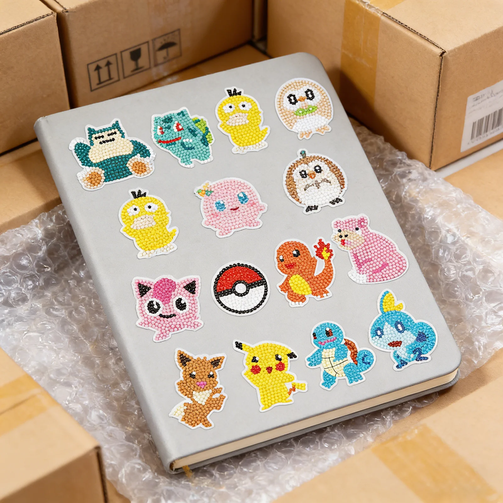 

Pikachu Digimon Diamond Painting Sticker DIY Cartoon Sticker Anime Character Kids Gift Hot Selling New Arrival