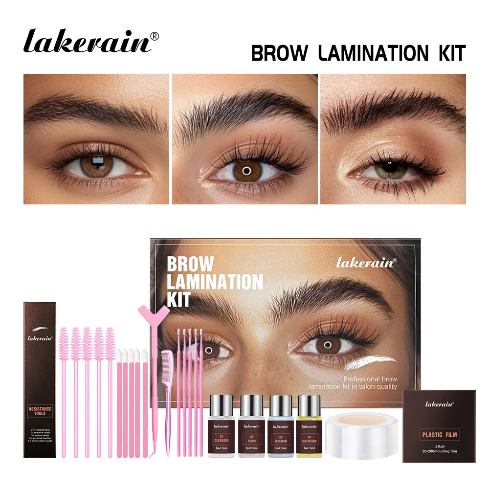 Semi-permanent Brow Lift Perming Brow Lamination Kit Professional With Cling Film Nutrition Keratin Perming Lotion For Home Use