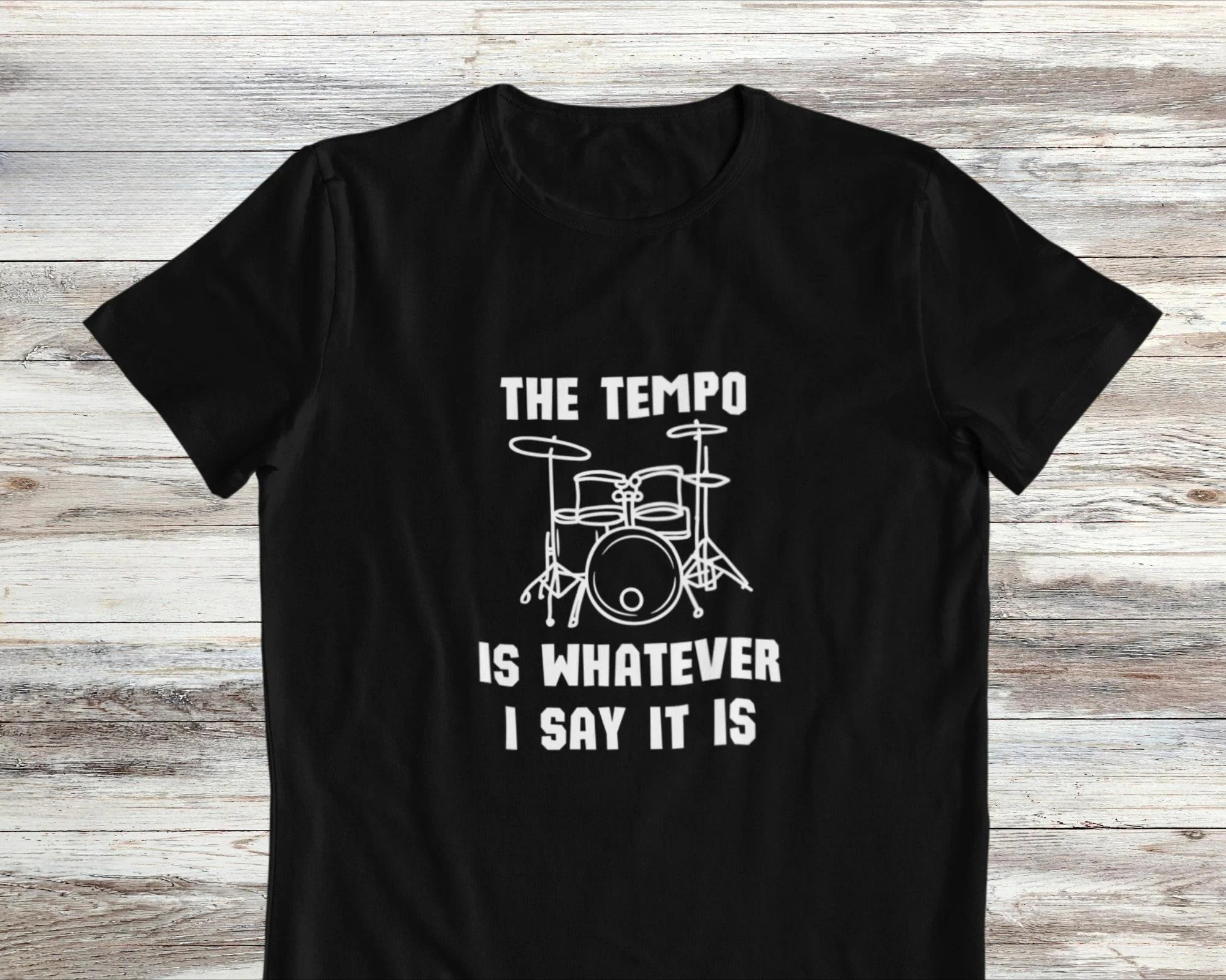 Tempo T-Shirt Shirt for Drummer Gift for Music Teacher Drumming Shirt T-shirt for Drum Teacher Music Player Shirt Music Lover