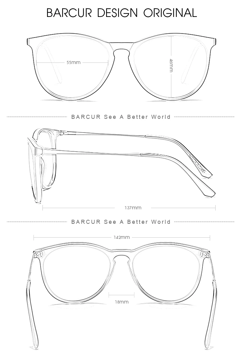 BARCUR Klassische polarisierte Sonnenbrille für Männer und Frauen, unverzichtbar für Outdoor-Fahren, Business-Freizeit-Sonnenbrillen – Detail 7