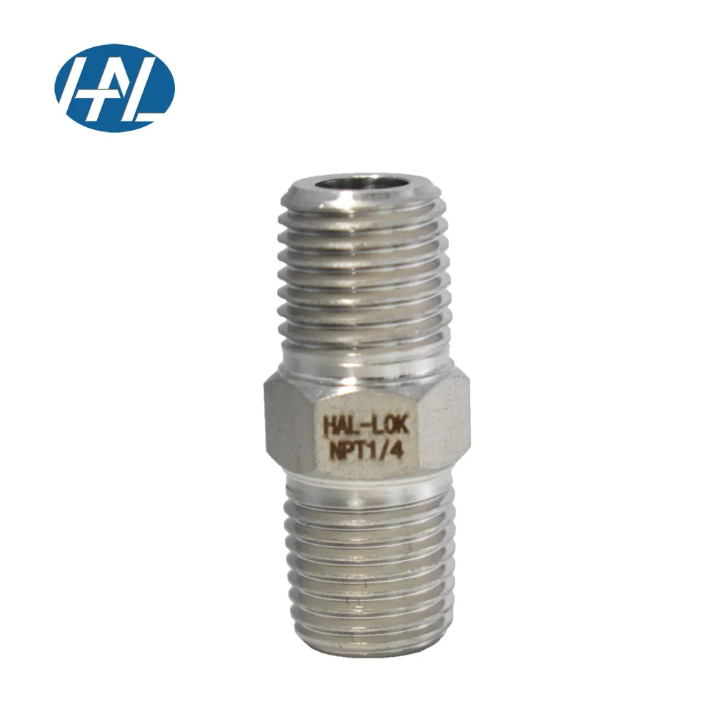 

Фитинги для труб из нержавеющей стали, шестигранный ниппель с наружной резьбой 1/2 дюйма, 1/4 дюйма, 1/8 дюйма, 3/8 дюйма, наружная резьба NPT