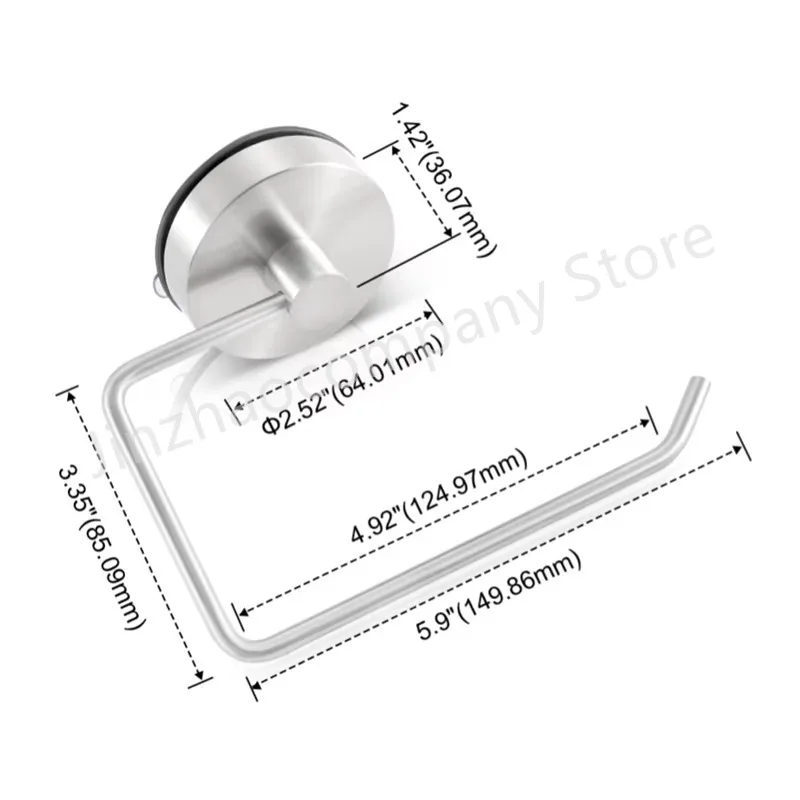 Stainless Steel Paper Towel Holder Toilet Roll Paper Holder No Hole Non-punching Kitchen Bathroom Toilet Lengthen Storage Rack