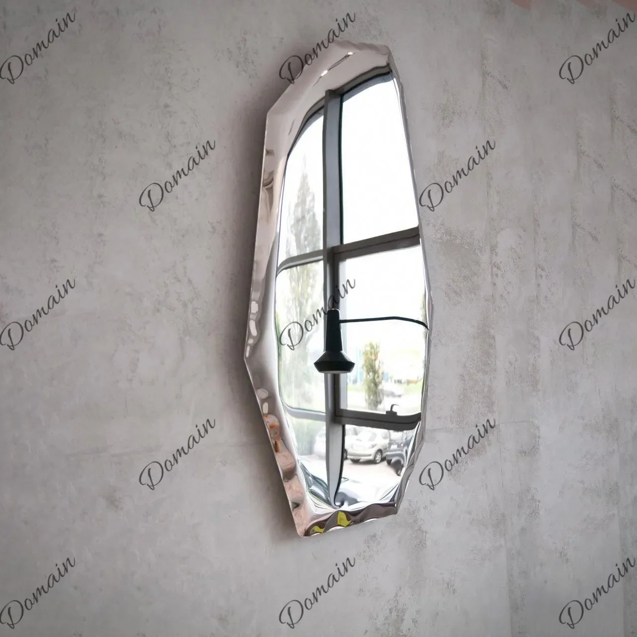 XX Modern Light Luxury Stainless Steel Mirror Designer Irregular Full-body Mirror Wall-mounted Special-shaped Decorative Mirror