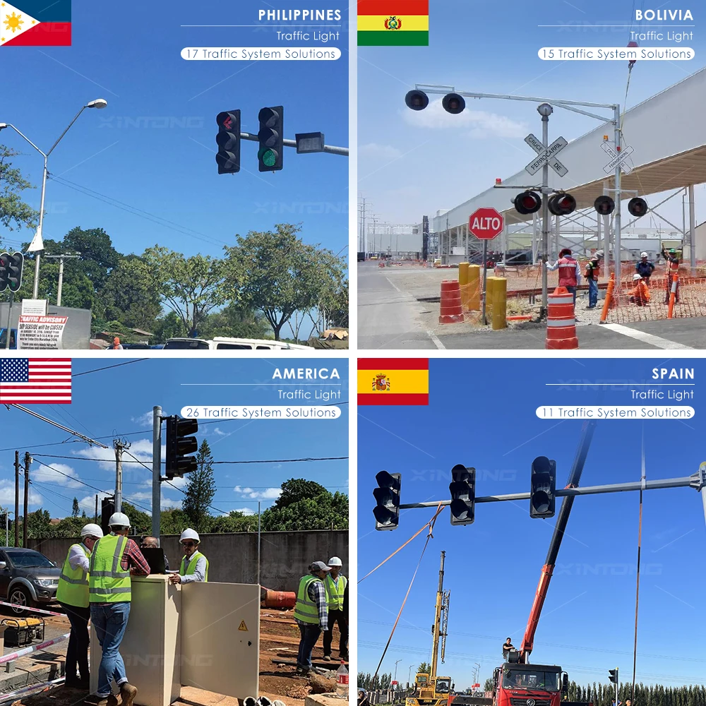 XINTONG  Solar Led Traffic Light Led Green P[edestrian Traffic Light Wireless Control Signal Light IP65