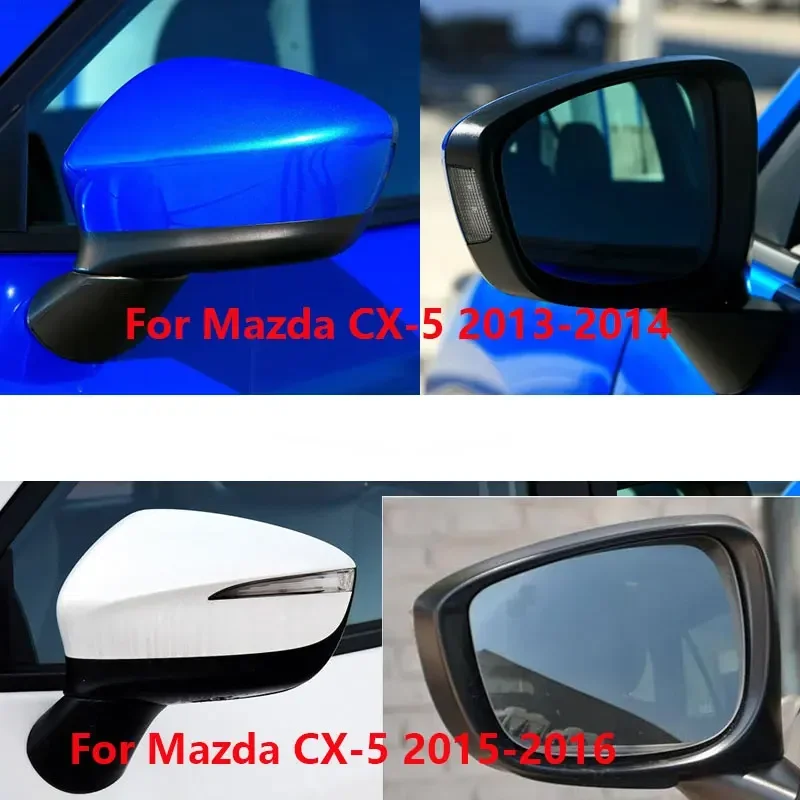 For Mazda 3 Axela 6 Atenza CX3 CX-3 CX5 CX-5 2013-2021 Car Rearview Side Mirror Glass Lens with Blind Spot Warning Heated