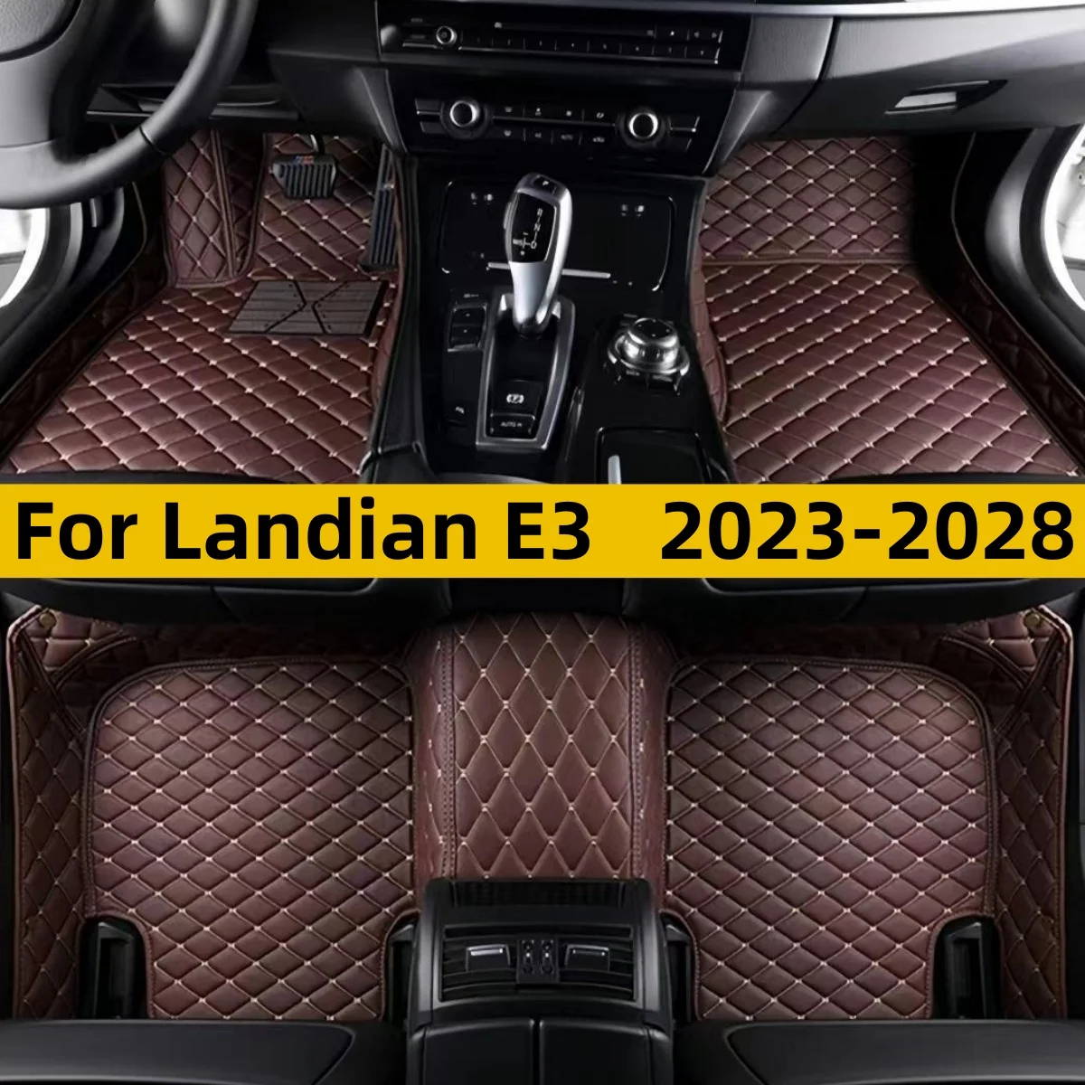 Custom Car Floor Mats For Landian E3 2023 2024 2025 2026 2027 2028 Car Leather Carpet Pads Full Set Foot Matts Rugs