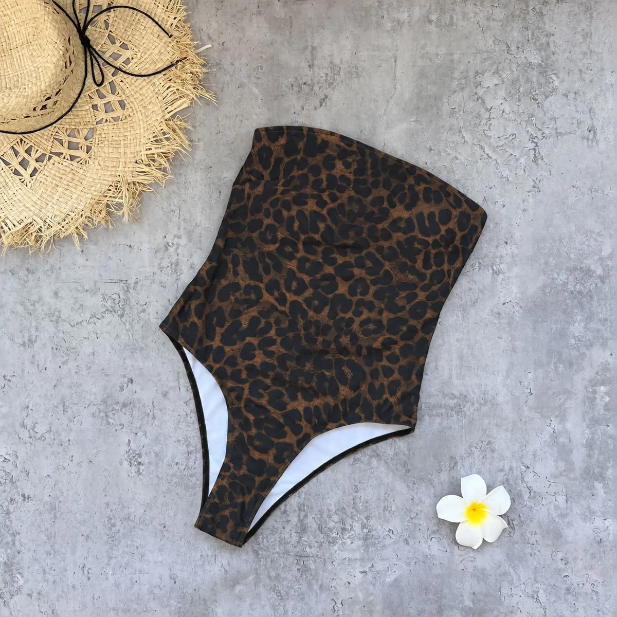 Leopard Printed Swimsuit With Skirt Set 2026 Women One Piece Swimwear Retro Mujer Bandeau Bodysuit Female Beachwear Bathing Suit