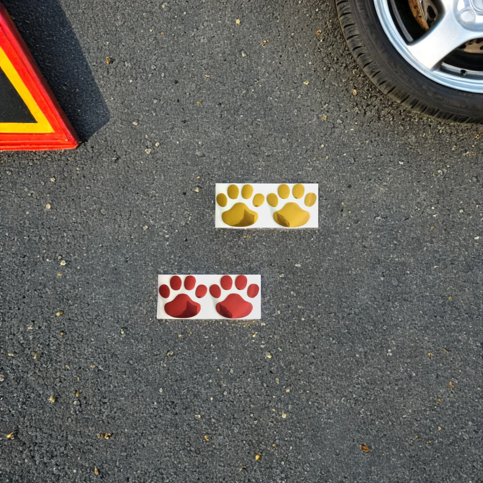 

8Pairs Dog Paw Car Stickers Cute Decal Set Scratch Coverage Reliable PVC Unique Design Easy to Install Pet Lover Gift