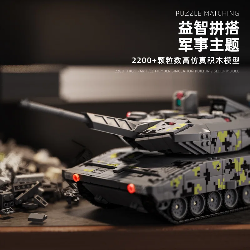 Generazione moderna Panther KF51 Armata T14 Gruppo serbatoio Blocchi di costruzione MOC Giocattolo telecomandato per ragazzi Regalo creativo