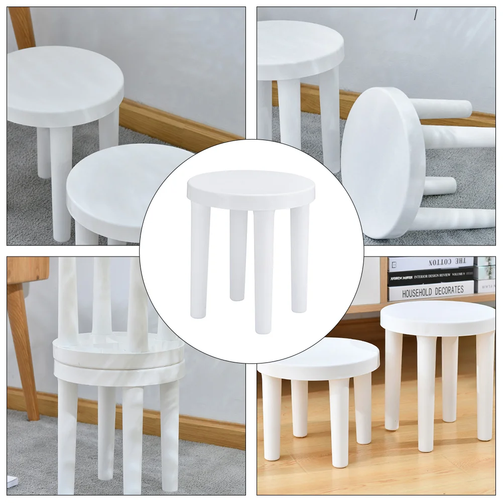 Small Stool Japanese Style Footstool Living Room Bathroom Step up White Children