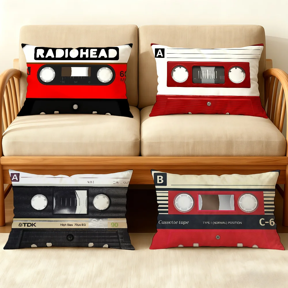 Cool Music Tape cushion cover Double sided Printed Room Bedding Hit Product Sofa Decorative