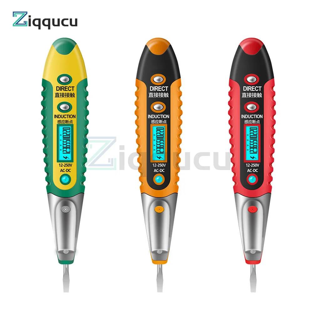 AC DC 12-250V LCD Digital Voltmeter Multi-function Voltage Test Pencil Electrical Volt Meter Tester Detector Screwdriver