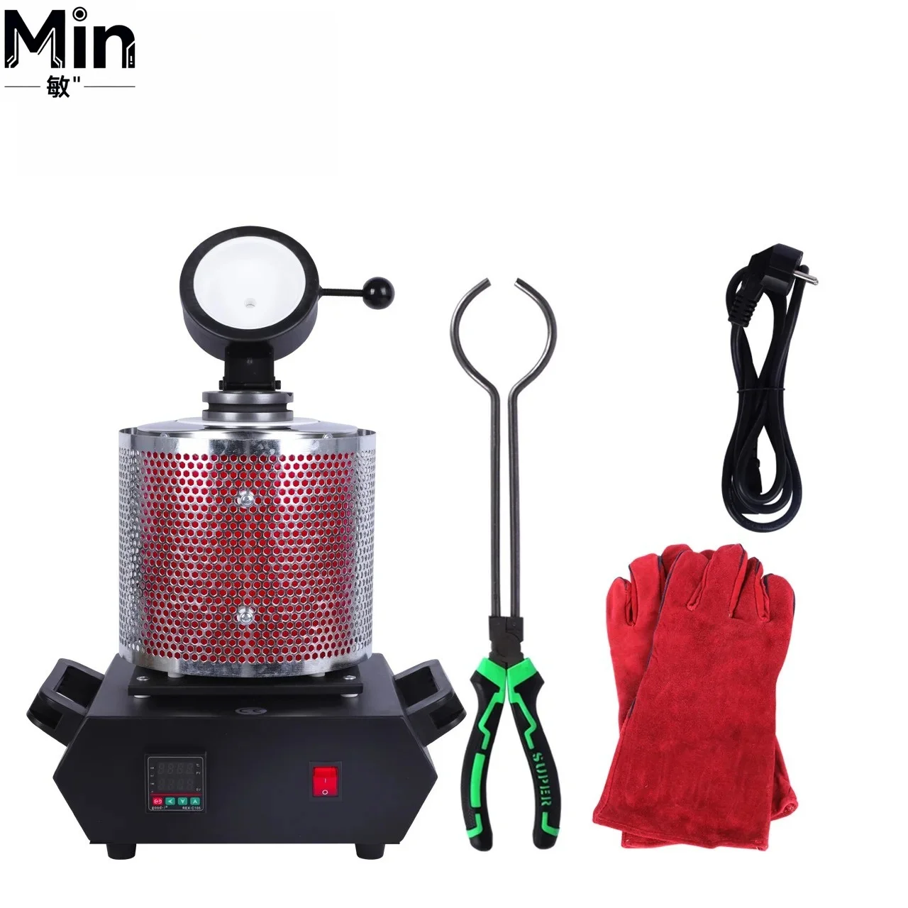 1800W Digital Gold Melting Furnace 1150℃ PID Control 1/2/3kg Crucible Precious Metal Smelter for Jewelry Casting