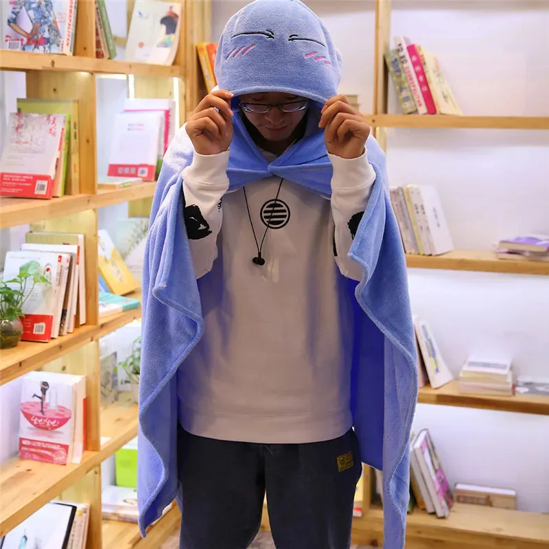 Az15Anime Aquela vez que eu reencarnei como um xale de pelúcia Slime Rimuru Tempest cosplay cachecol quente roupas suprimentos brinquedo presente 170cm