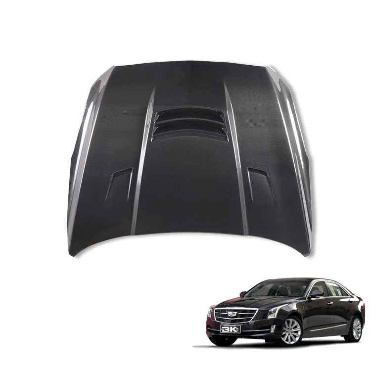 

Style Engine Bonnet Cover Car Modify Parts Carbon Fiber Front Bonnet Hood For Cadillac ATS Engine Hoods 2014-2019