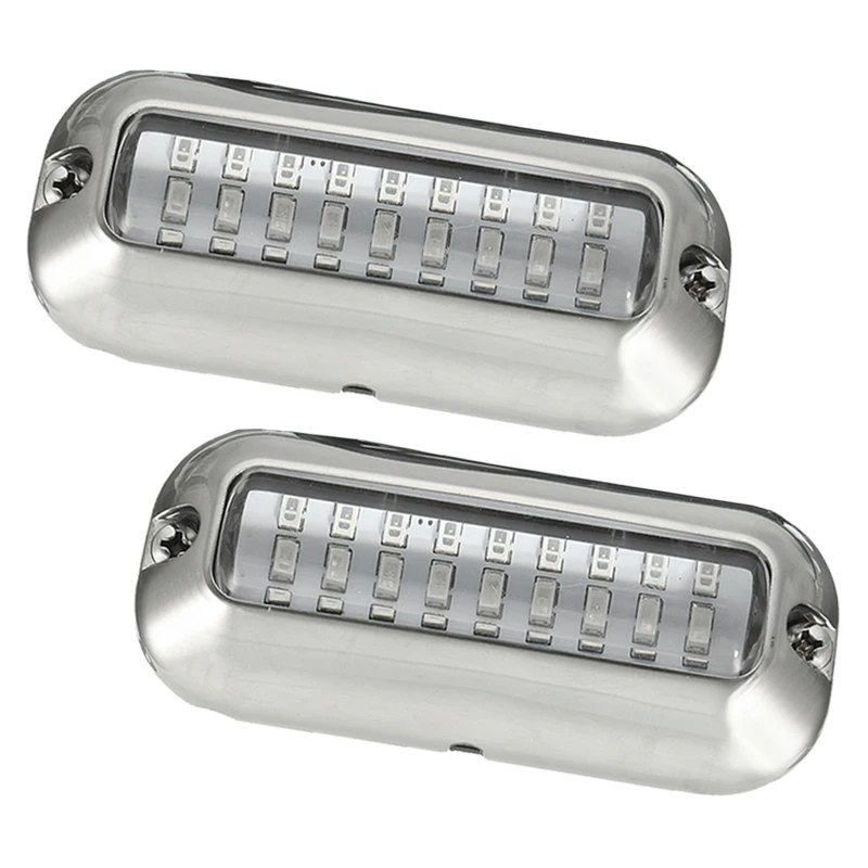 

NEW 2Pcs Red 27LED Underwater LED Indicator Navigation Side Marker Light Lamp for Boat Marine Yacht Pontoon Camper Trailer