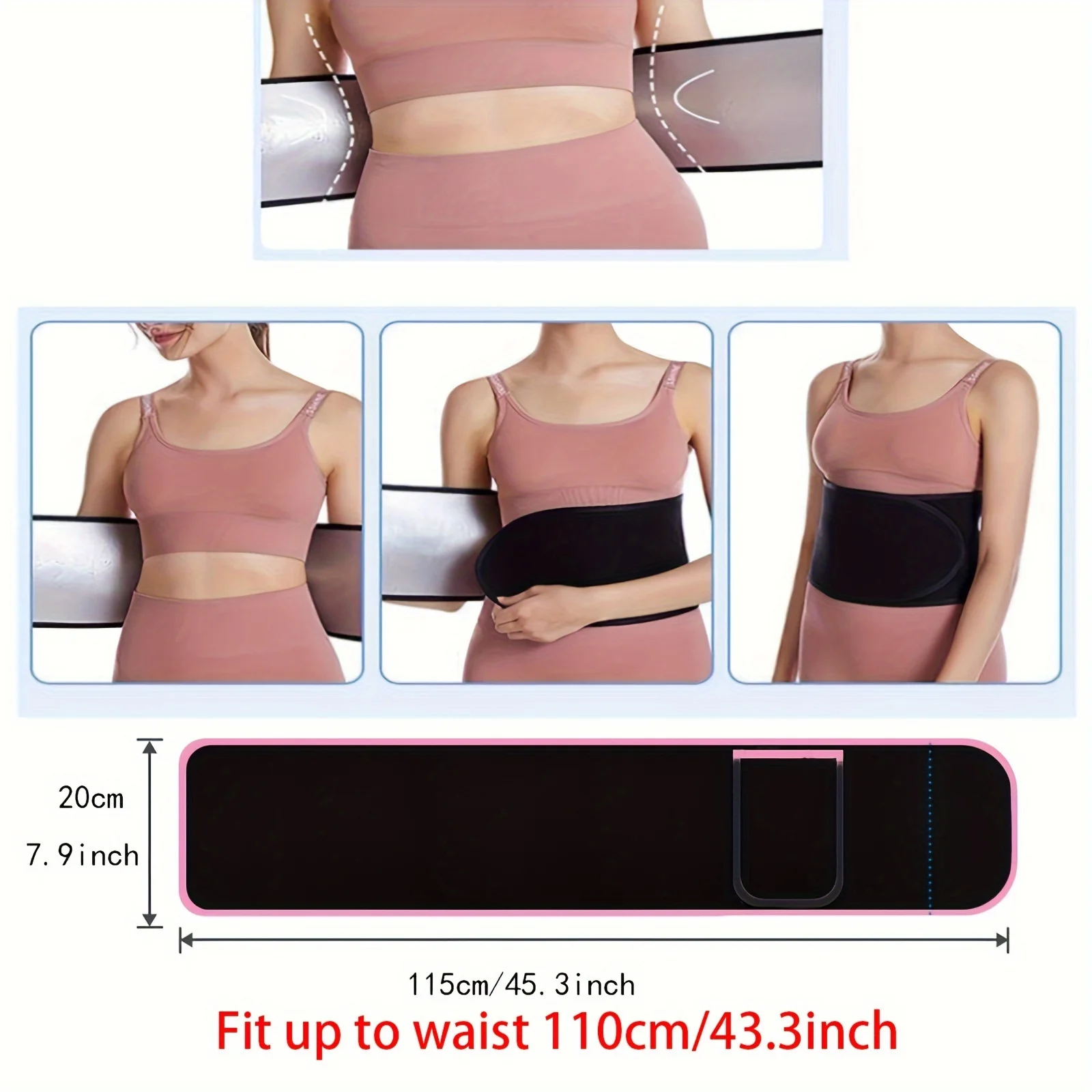 Men'S Sweat Sauna Belt Tummy Flattener Waist Trainer Thermal Body Shaper