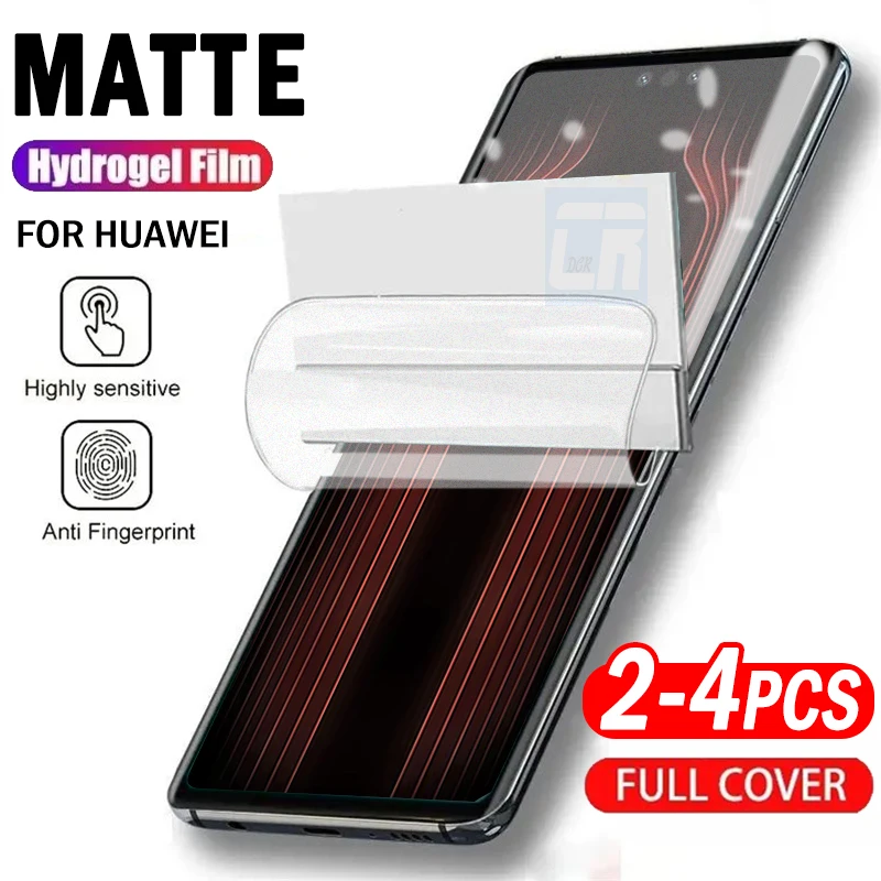 

2-4 шт. матовая гидрогелевая пленка против отпечатков пальцев для Huawei Mate 70 Pro + 60 RS Ultimate 50 40 RS Porsche Design Защитные пленки для экрана