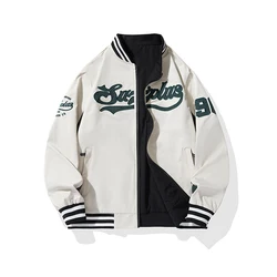 American baseball uniform, youthful trend, fashionable and versatile. American fashion brand ins, street style, flying suit, cou