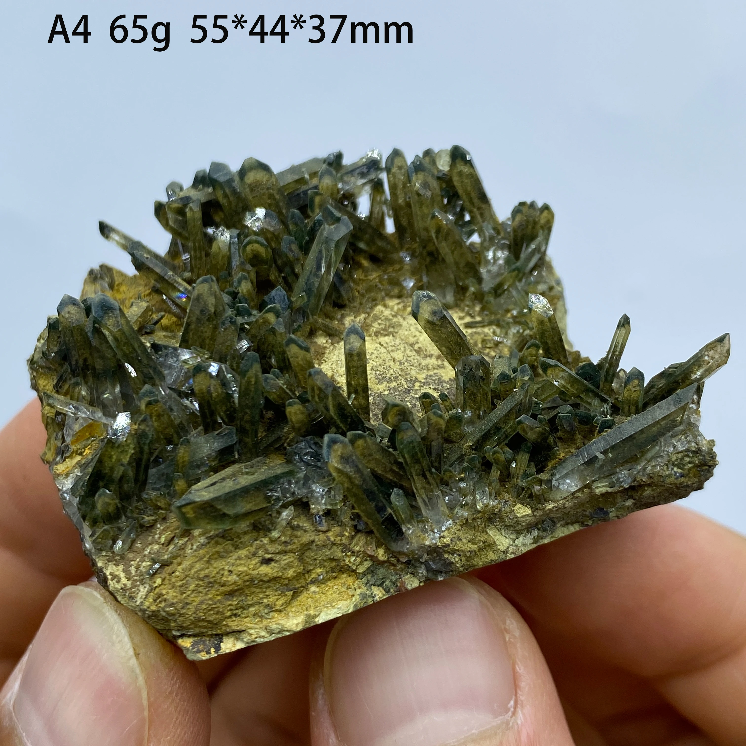 Natural Green Phantom Quartz Cluster Raw Specimen Reiki Healing Chakra Balancing Meditation Home Decor Mineral Collectible Gift