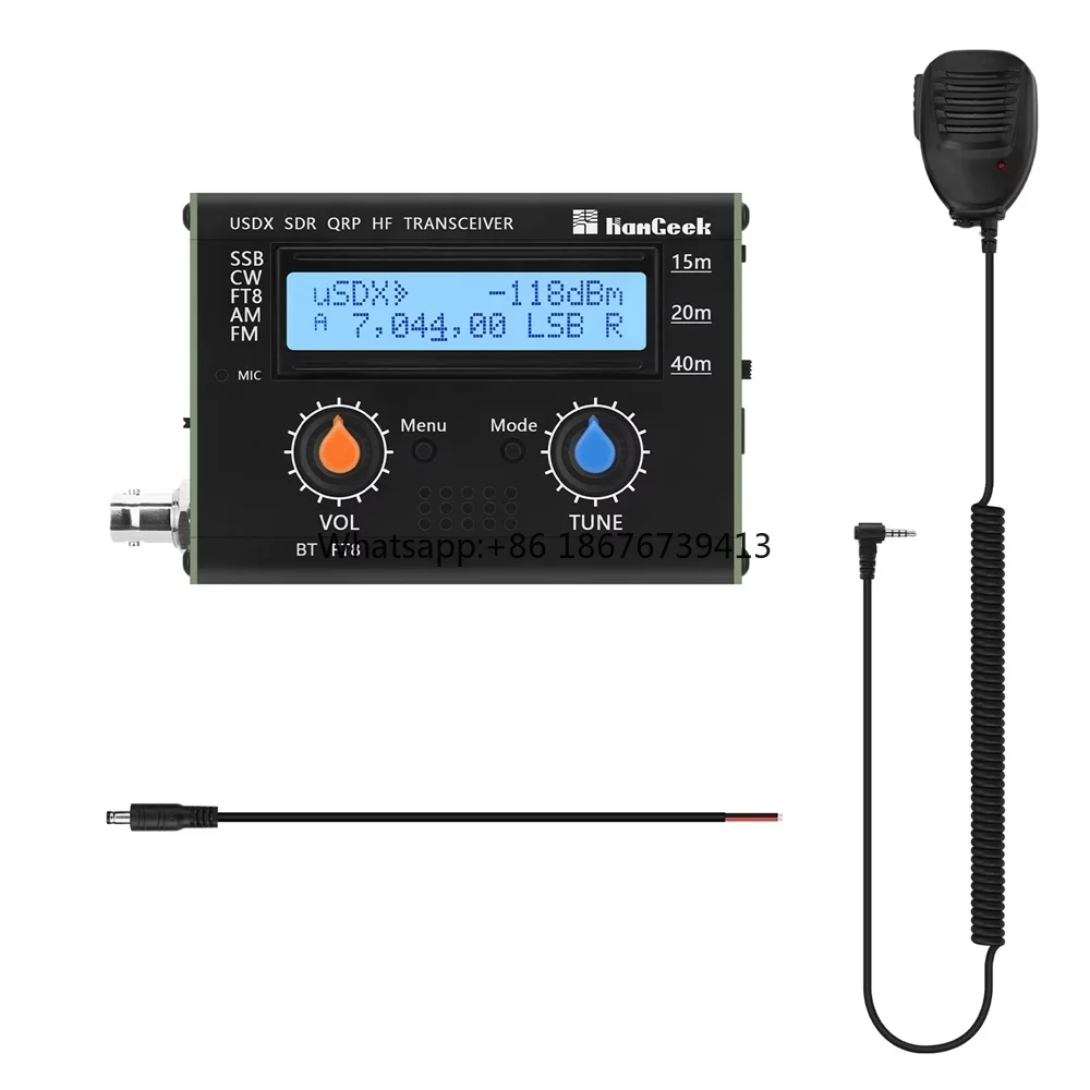 HAMGEEK USDX-FT8 5W UsDX SDR QRP Transceiver QCX-SSB to SSB 15m/20m/40m 3-Band All Mode HF with BT