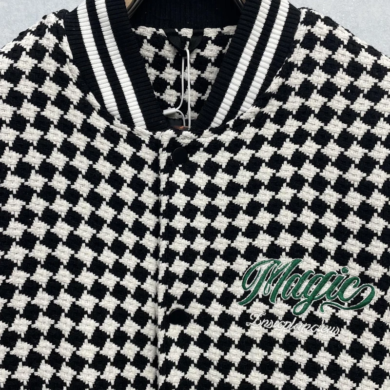 Supzoom 2022 New Arrival Trellis Cotton Embroidery Letter Single Breasted Casual Bomber Baseball Jacket Loose Cardigan Coat