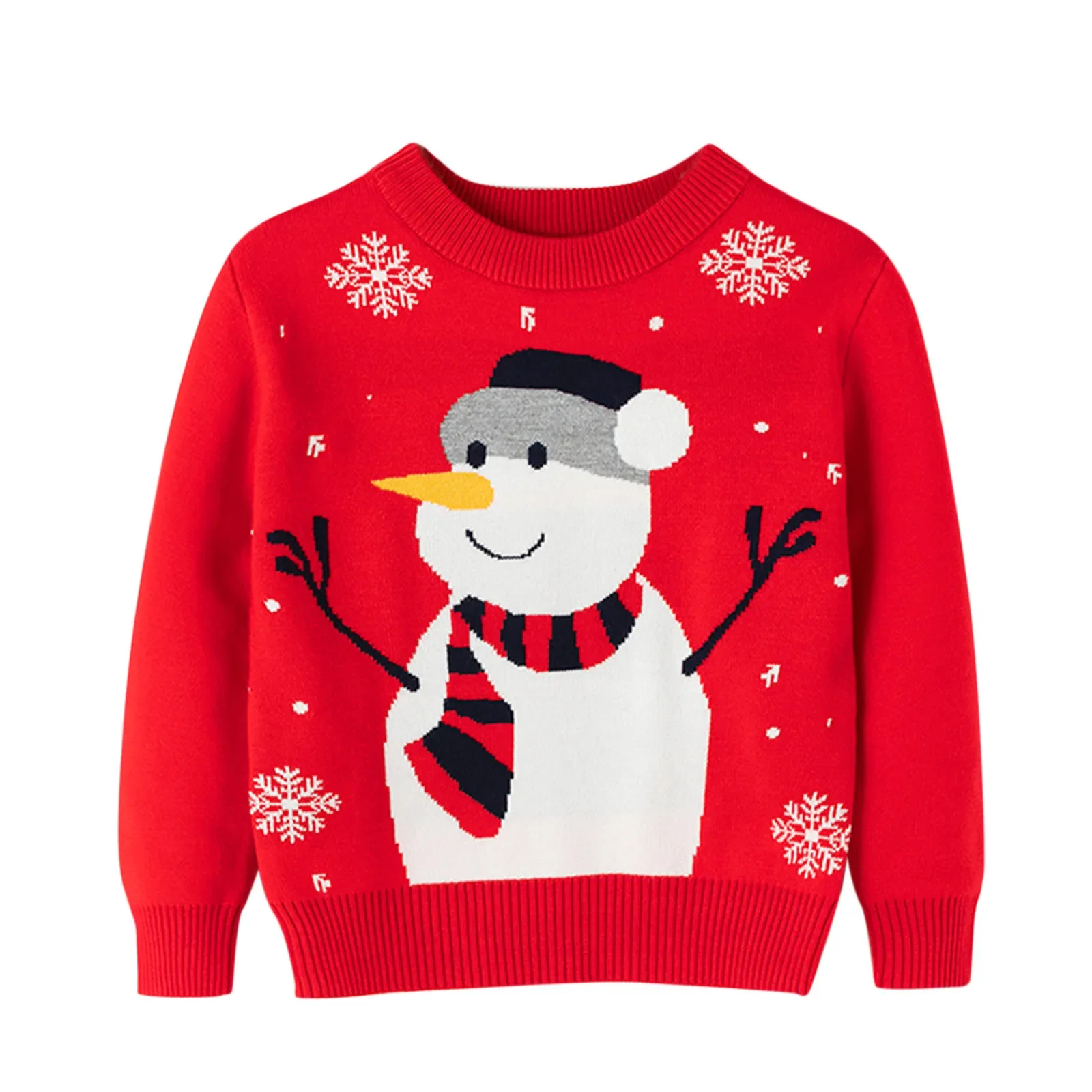 Girls Boys Christmas Cartoon Snowman Prints Sweaters Long Sleeve Toddler Boy Hoodie Kids Hoodie Toddler Boys Tan Sweater Vest