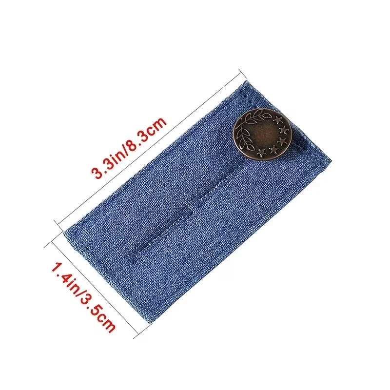 4-Pack Elastic Waist Extenders, Adjustable Button Style Stretch Nylon Waist Extension Straps, Multi-Color Waist Expanders