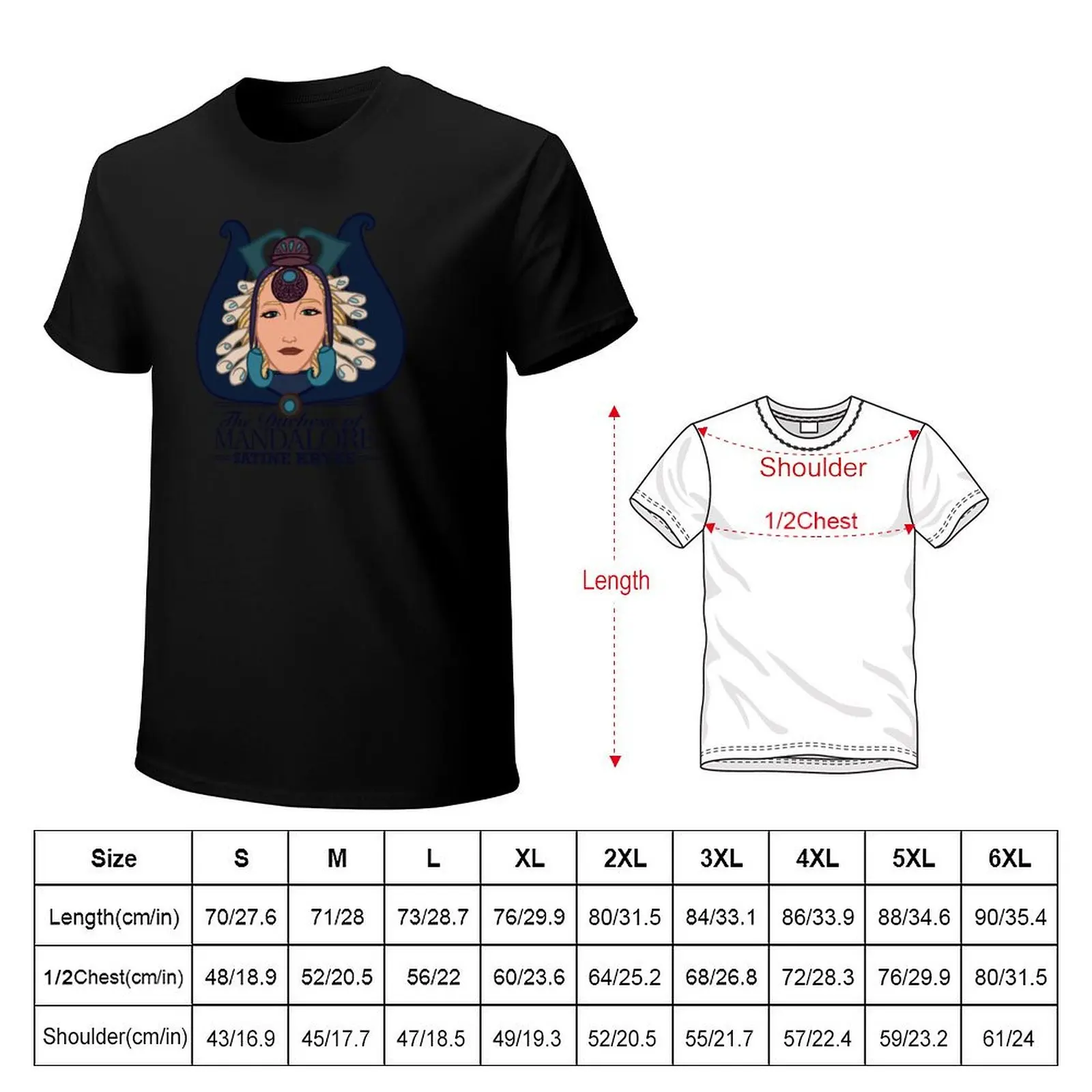 Satine Kryze - Duchess of Mandalore T-Shirt Big Size Loose Fit Tee Shirt