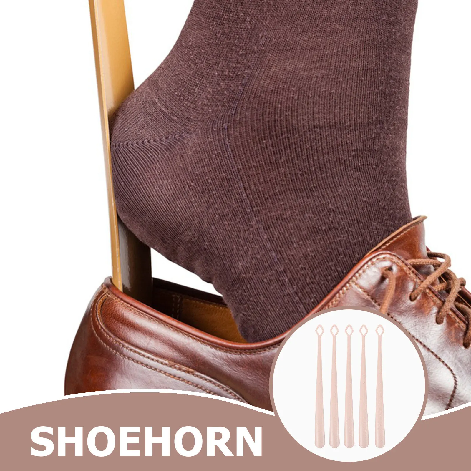 

Набор из 5 штук: Длинные рожки-лопатки для обуви из пшеничного волокна для мужчин и женщин, гладкие, прочные, удобные для путешествий, для пожилых людей, для легкого надевания обуви