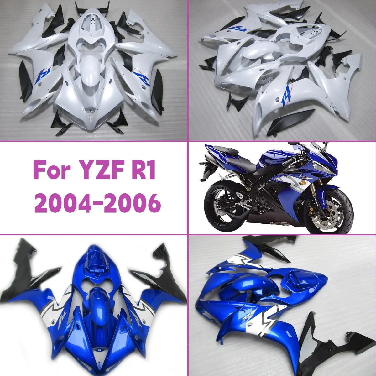 

Новый комплект обтекателей из АБС-пластика для Yamaha YZF R1 2004-2006 годов, горячая модель 04 05 06 YZFR1