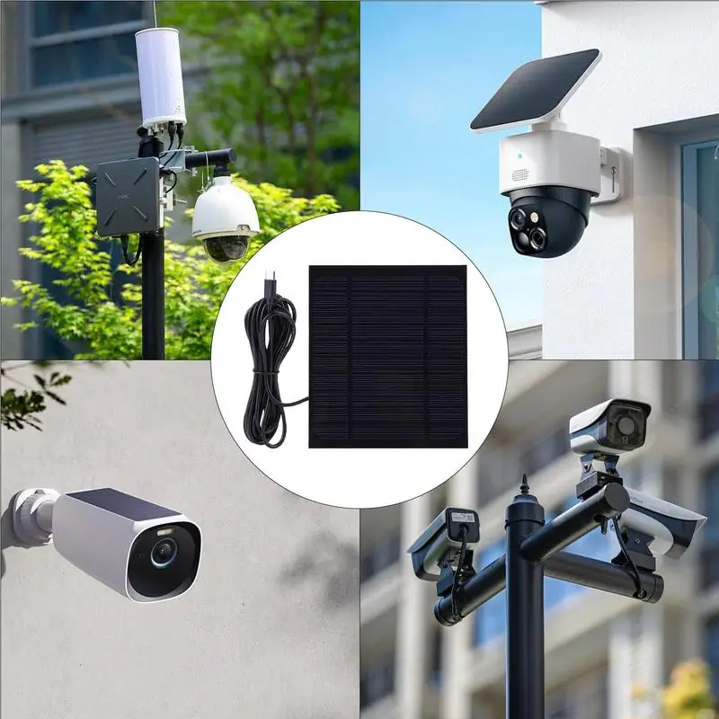 Солнечная панель камеры, солнечное зарядное устройство USB, многофункциональная солнечная зарядная панель, практичное зарядное устройство для солнечной панели типа C, 6 Вт, солнечная панель для