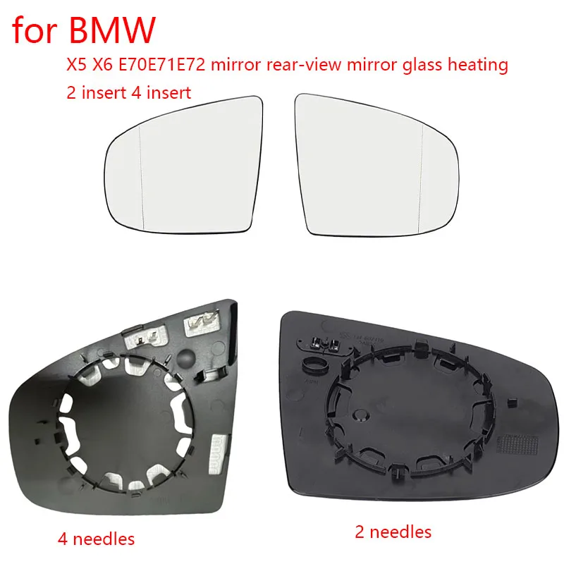 

Car Left/Right Side Heated Mirror Glass for BMW X5 X6 E70E71E72 mirror rear-view mirror glass heating 2 insert 4 insert