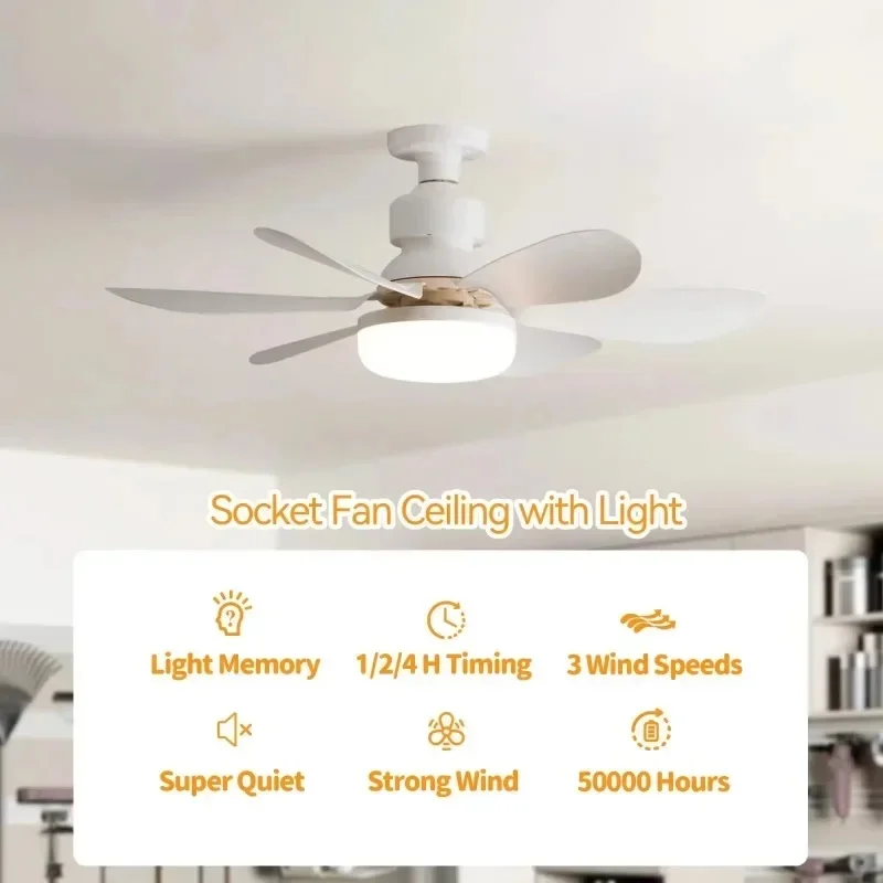 30W/40W LED Ceiling Fan Light (E27 Socket) with Wide-range Remote Dimming, Suitable for Living Rooms, Home Offices, and General