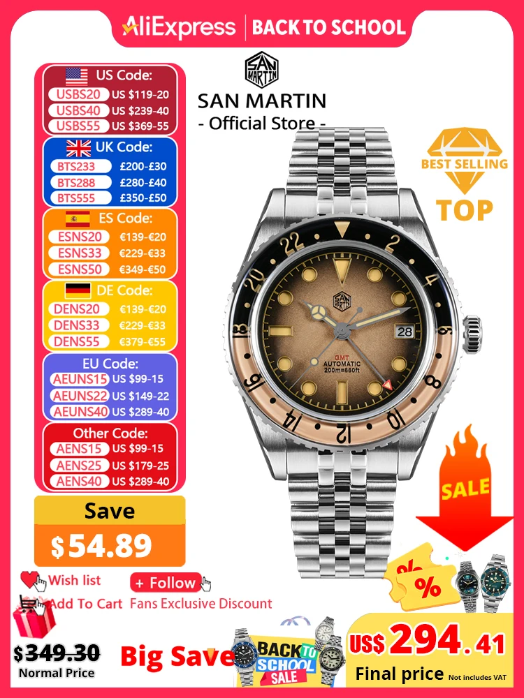 Luxury Watch La - San Martin 2025 Мужские часы Ретро